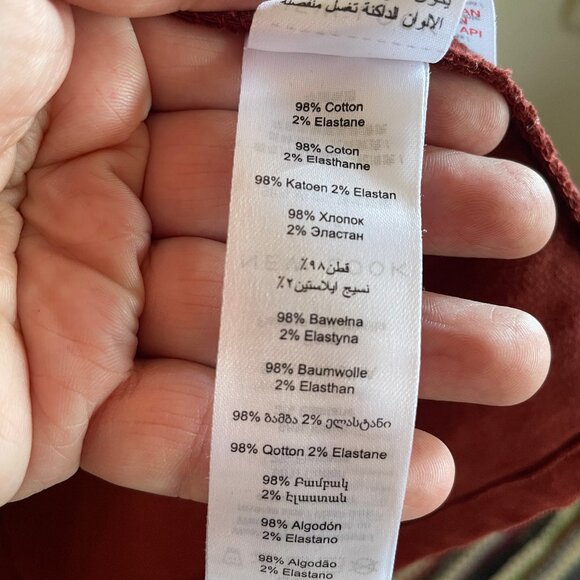 New Look Maroon Corduroy Collared Snap Mini Dress, Size 14 - Picture 4 of 5